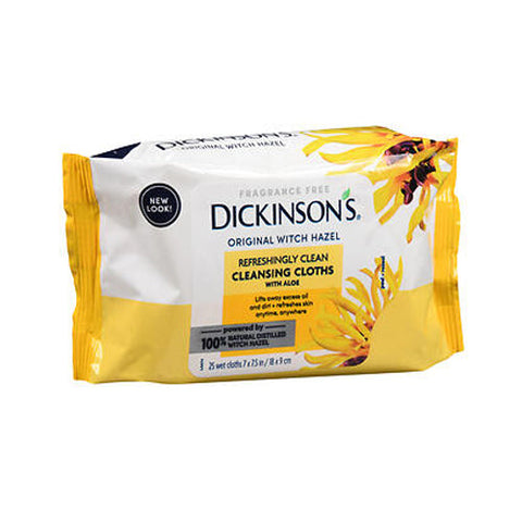 Dickinson's, Original Witch Hazel Refreshingly Clean Cleansing Cloths, 25 Each Dickinson's