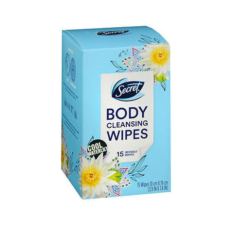 Secret, Body Cleansing Wipes Cool Waterlily, 2.6 Oz Secret