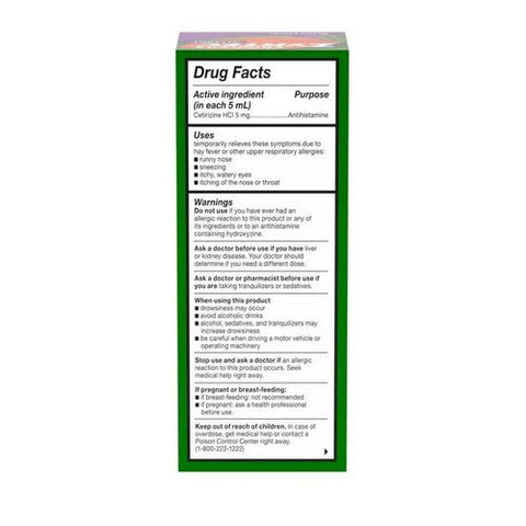 Zyrtec, Children'S Allergy Cetirizine Hcl 24 Hour Grape Syrup, 4 Oz