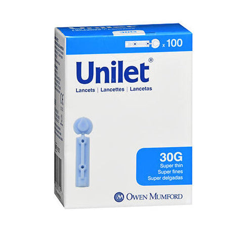 Lancet, Unilet Super Thin 30G Lancets Single-Use Sterile, 100 Each Lancet