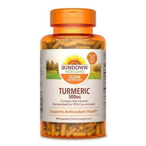 Sundown Naturals, Sundown Naturals Turmeric Capsules, 500 mg, 90 Caps Sundown Naturals