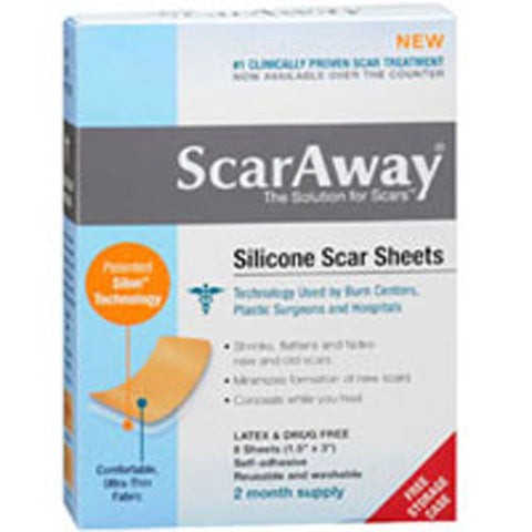 ScarAway, Silicone Scar Sheets, 8 Each ScarAway