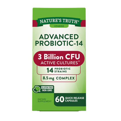 Nature's Truth, Advanced Probiotic-14 Quick Release Capsules, 11 Mg, 60 Count Nature's Truth