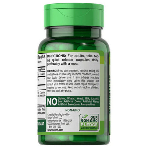 Nature's Truth, Alpha Lipoic Acid Plus Biotin Optimizer Quick Release Capsules, 600 Mg, 60 Caps Nature's Truth