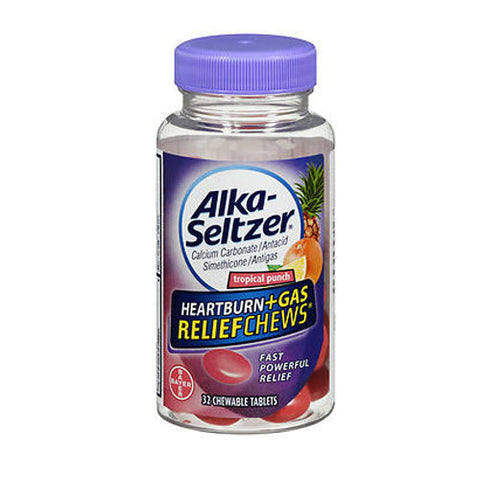 Alka-Seltzer, Heartburn + Gas Relief Chews Tropical Punch, 32 Tabs Alka-Seltzer