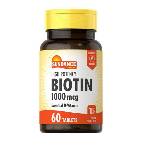 Sundance, High Potency Biotin Tablets, 1000 mcg, 60 Tabs Sundance