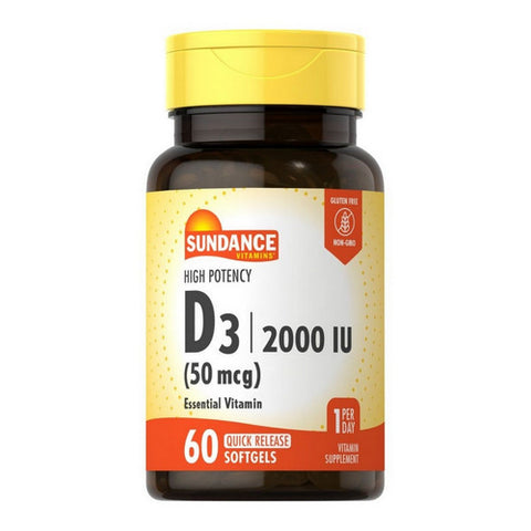 High Potency Vitamin D3 Quick Release 60 Softgels by Sundance