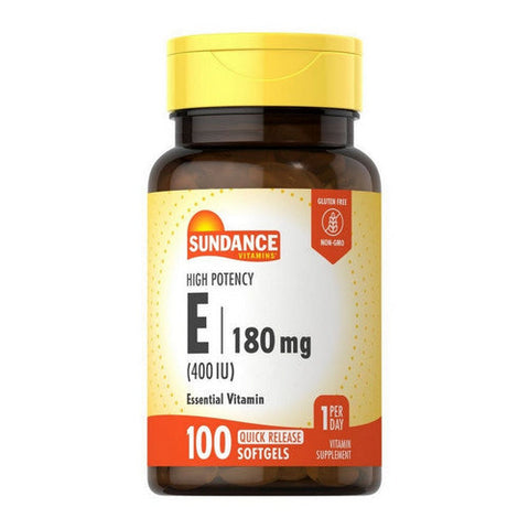 Sundance, High Potency Vitamins E, 180 Mg, 100 Tabs Sundance
