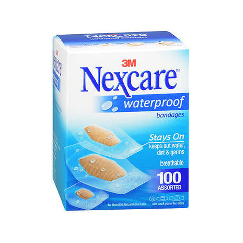 Nexcare, Waterproof Bandages Assorted Size, 100 Each Nexcare
