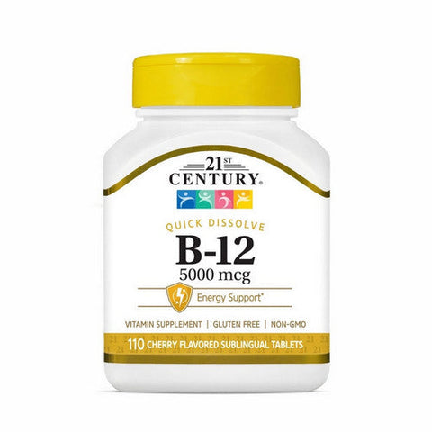 21st Century, B-12 Sublingual, 5000 mcg, 110 Tabs 21st Century