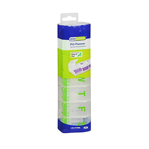 Acu-Life, Ezy Dose Weekly/Push Button Pill Planner Double Extra Large, 1 Each