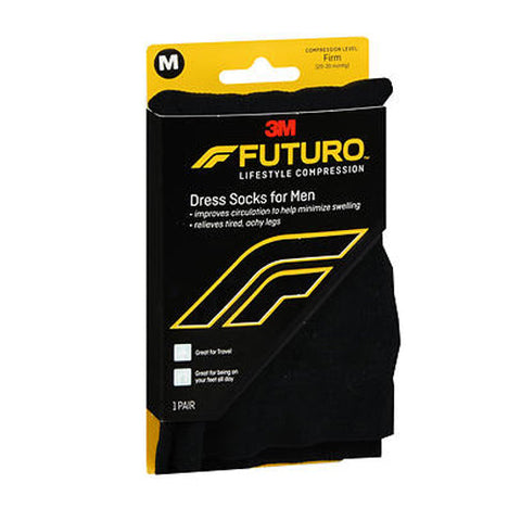 Futuro, Lifestyle Compression Dress Socks For Men Firm Medium Black, 1 Each Futuro