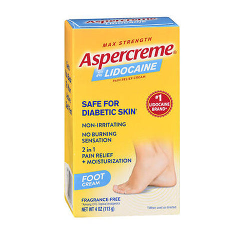 Aspercreme, Lidocaine Diabetic Foot Cream, 4 0z Aspercreme