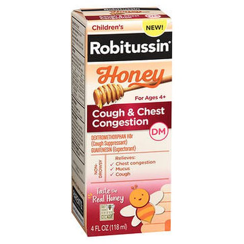 Robitussin, Children'S Honey Cough And Chest Congestion Dm Liquid, 4 Oz Robitussin