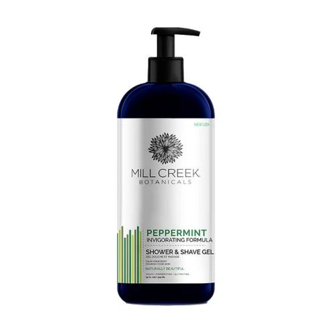 Mill Creek Botanicals, Shower & Shave Gel, Peppermint 14 Oz Mill Creek Botanicals