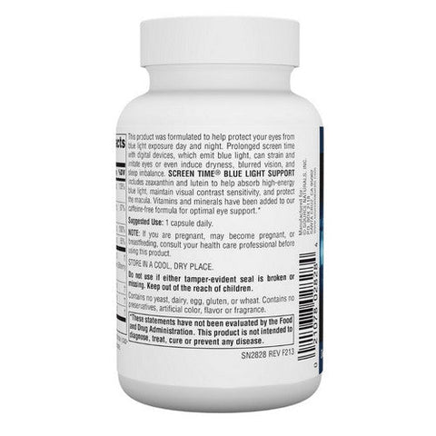 Source Naturals, Screen Time Blue Light Support, 60 Vegi Caps Source Naturals