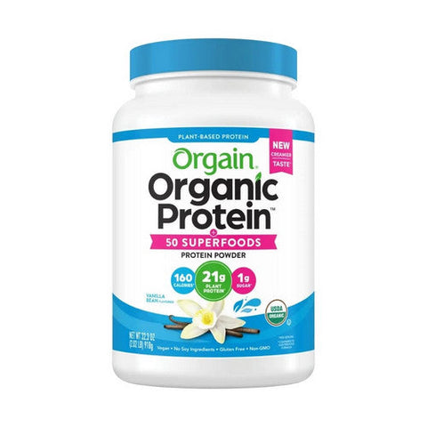 Orgain, Organic Vegan Protein Powder Plus 50 Superfoods Plant Based Vanilla Bean, 2.02 Lbs Orgain