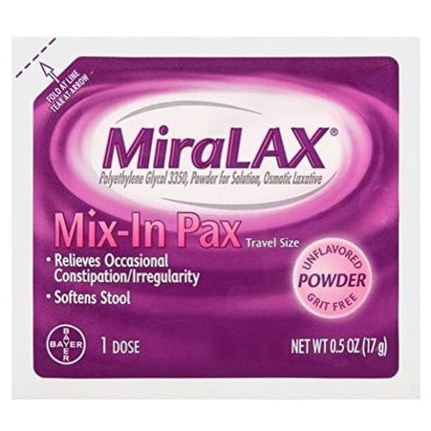 Miralax, Laxative Powder Mix, 0.5 0z (Count Of 24) Miralax