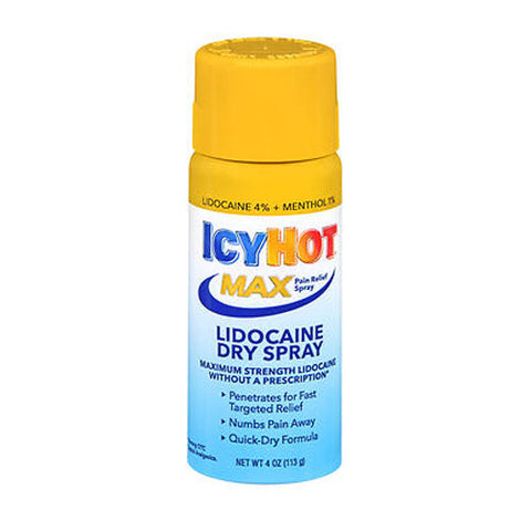 Icy Hot, Max Lidocaine Pain Relief Dry Spray, 4 Oz Icy Hot