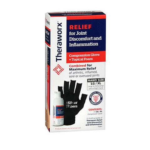 Theraworx, Foam & Compression Hand Glove, Large - XL 1 Ecah Theraworx