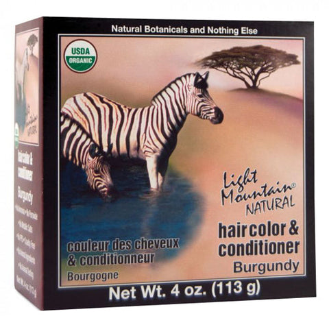 Light Mountain, Natural Hair Color and Conditioner, Burgundy, 4 Oz Light Mountain