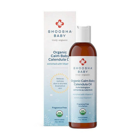 Shoosha, Calm Baby Calendula Oil, Unscented 4 Oz Shoosha