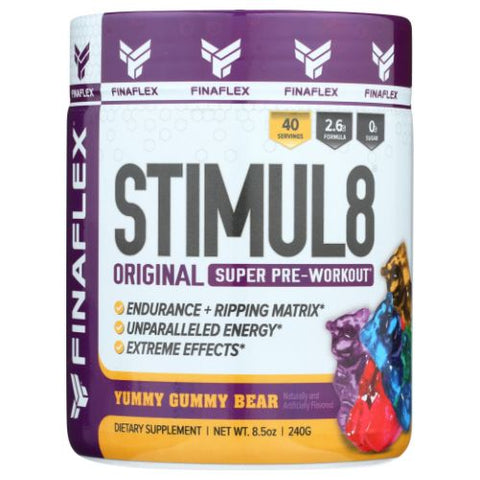 Finaflex, Stimul 8, Yummy Gummy Bear 240 Grams Finaflex