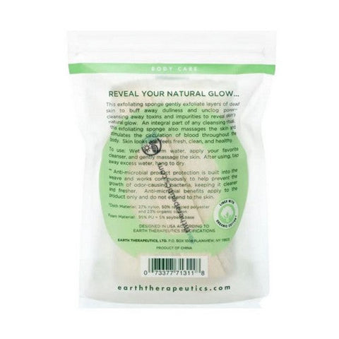 Earth Therapeutics, Organic Cotton Square Sponge, 0, 1 Unit Earth Therapeutics
