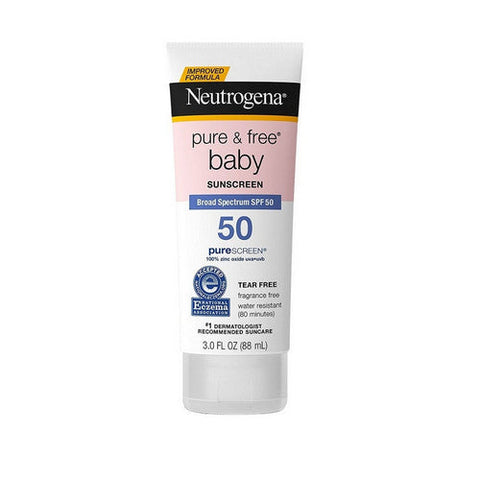 Neutrogena, Pure And Free Baby Zinc Oxide Sunscreen Spf 50, 3 Oz Neutrogena
