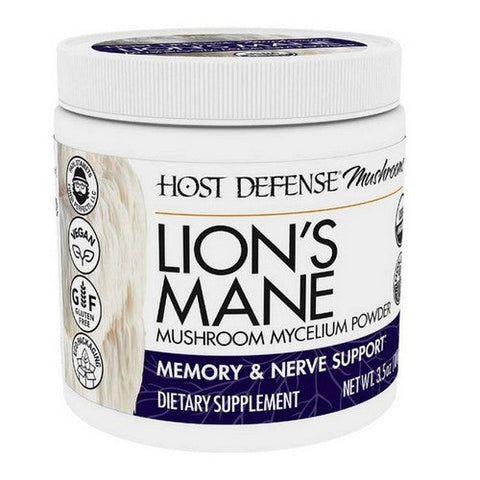 Host Defense, Lion's Mane Mushroom Mycelium Powder, 100 G Host Defense