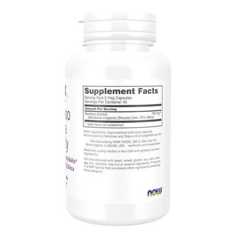 Now Foods, Bamboo Silica Beauty, 90 Veg Caps Now Foods