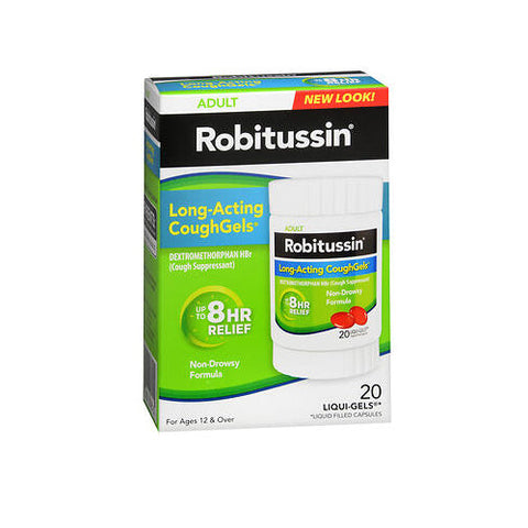 Robitussin, Lingering Cold Long-Acting Coughgels, 20 Each Robitussin