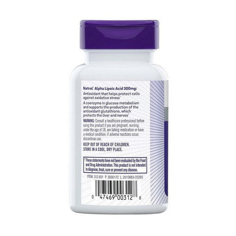 Natrol, Alpha Lipoic Acid, 300 MG, 50 Caps Natrol