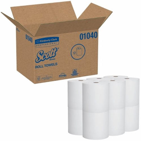 Kimberly Clark, Paper Towel Hardwound Roll 8 Inch X 800 Foot 01040, Count of 12 Kimberly Clark