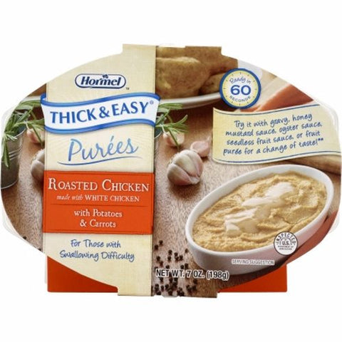 Hormel, Thickened Food Tray Roasted Chicken with Potatoes / Carrots Flavor Puree, Count of 7