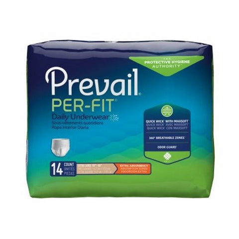 First Quality, Unisex Adult Absorbent Underwear Per-Fit Extra Pull On with Tear Away Seams X-Large Disposable Heavy Absorbency, Count of 14 First Quality
