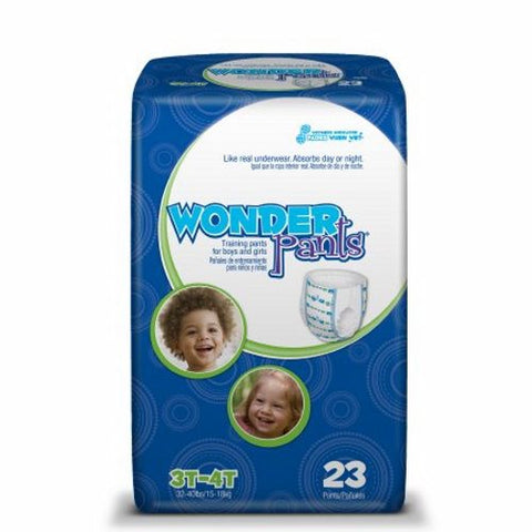 First Quality, Unisex Toddler Training Pants Pull On with Tear Away Seams Size 3T to 4T Disposable Heavy Absorbency, Pack Of 23 First Quality