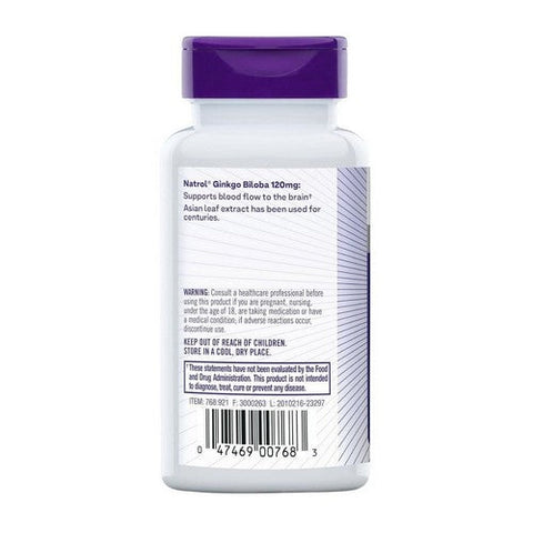 Natrol, Brain Health Ginkgo Biloba, 120 MG, 60 Capsules Natrol