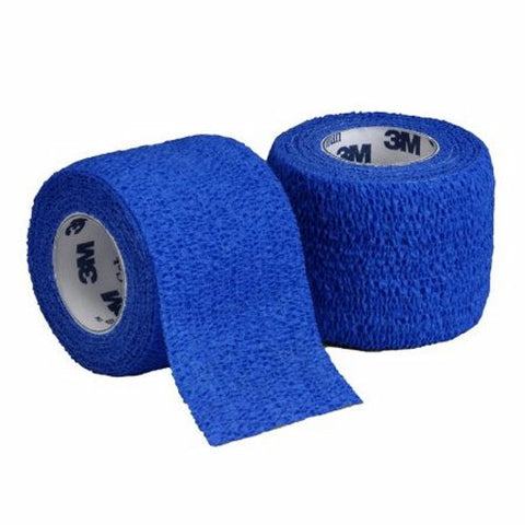 3M, Cohesive Bandage 4 Inch X 5 Yard Self-Adherent Closure Blue 1584B, Count of 1 3M