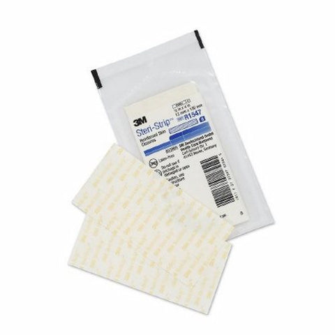 3M, Skin Closure Strip Steri-Strip 1/2 X 4 Inch Nonwoven Material Reinforced Strip White, 1 Pack 3M