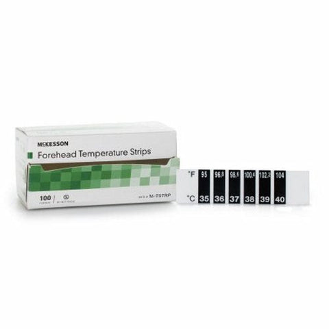 McKesson, Forehead Thermometer McKesson 94 to 104Â°F LCD Strip, Case Of 24 McKesson