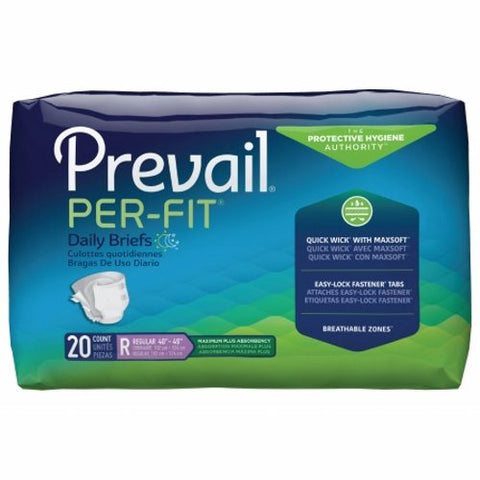 First Quality, Unisex Adult Incontinence Brief Per-Fit Maximum Plus Regular Disposable Heavy Absorbency, Case Of 4 First Quality