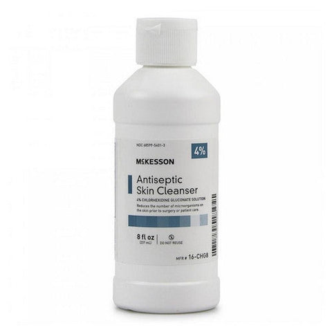 McKesson, Antiseptic Skin Cleanser McKesson 8 oz. Flip-Top Bottle 4% Strength CHG (Chlorhexidine Gluconate) /, 8 Oz McKesson