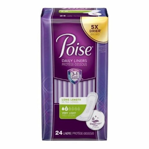 Poise, Bladder Control Pad Poise  8-1/2 Inch Length Light Absorbency Absorb-Loc  Core One Size Fits Most Ad, Case Of 8 Poise