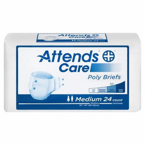Attends, Unisex Adult Incontinence Brief Medium Disposable Heavy Absorbency BRHC20, Case Of 4 Attends