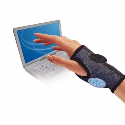 Brownmed, Computer Gloves Low Profile Cotton / Elastic Left or Right Wrist Black / Gray One Size Fits Most, 1 Count Brownmed