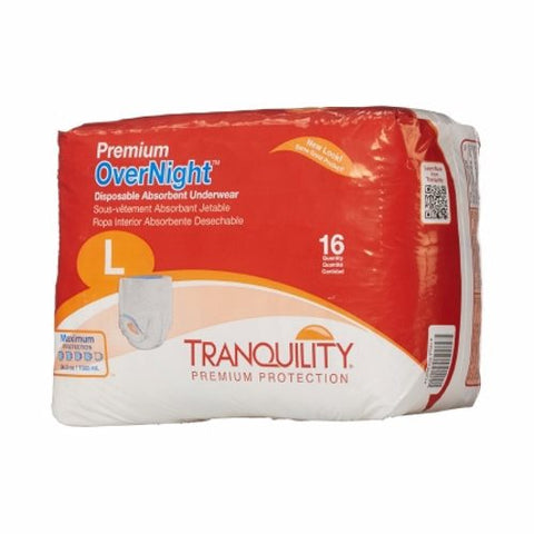 Tranquility, Unisex Adult Absorbent Underwear, Count of 16 Tranquility