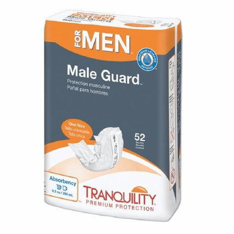 Principle Business Enterprises, Bladder Control Pad Tranquility  Male Guard 12-1/4 Inch Length Heavy Absorbency Peach Mat Core One S, Count of 52 Principle Business Enterprises