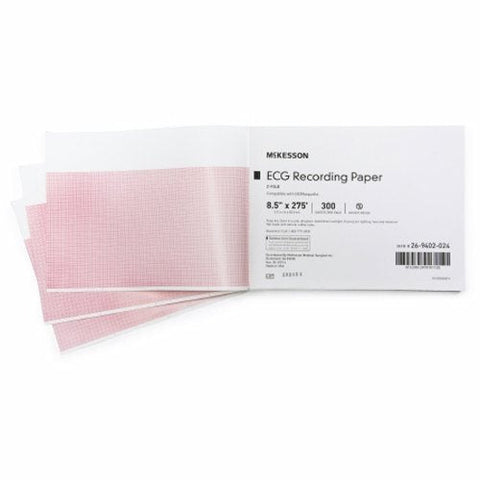 McKesson, ECG Recording Paper 8-1/2 Inch X 275 Foot Z-Fold, Pack Of 300 McKesson