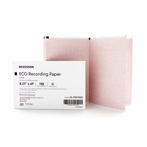 McKesson, ECG Recording Paper McKesson 8.27 Inch X 69 Foot Z-Fold, Pack Of 150 McKesson